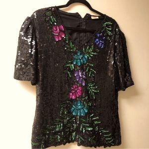 Sequin retro vintage top